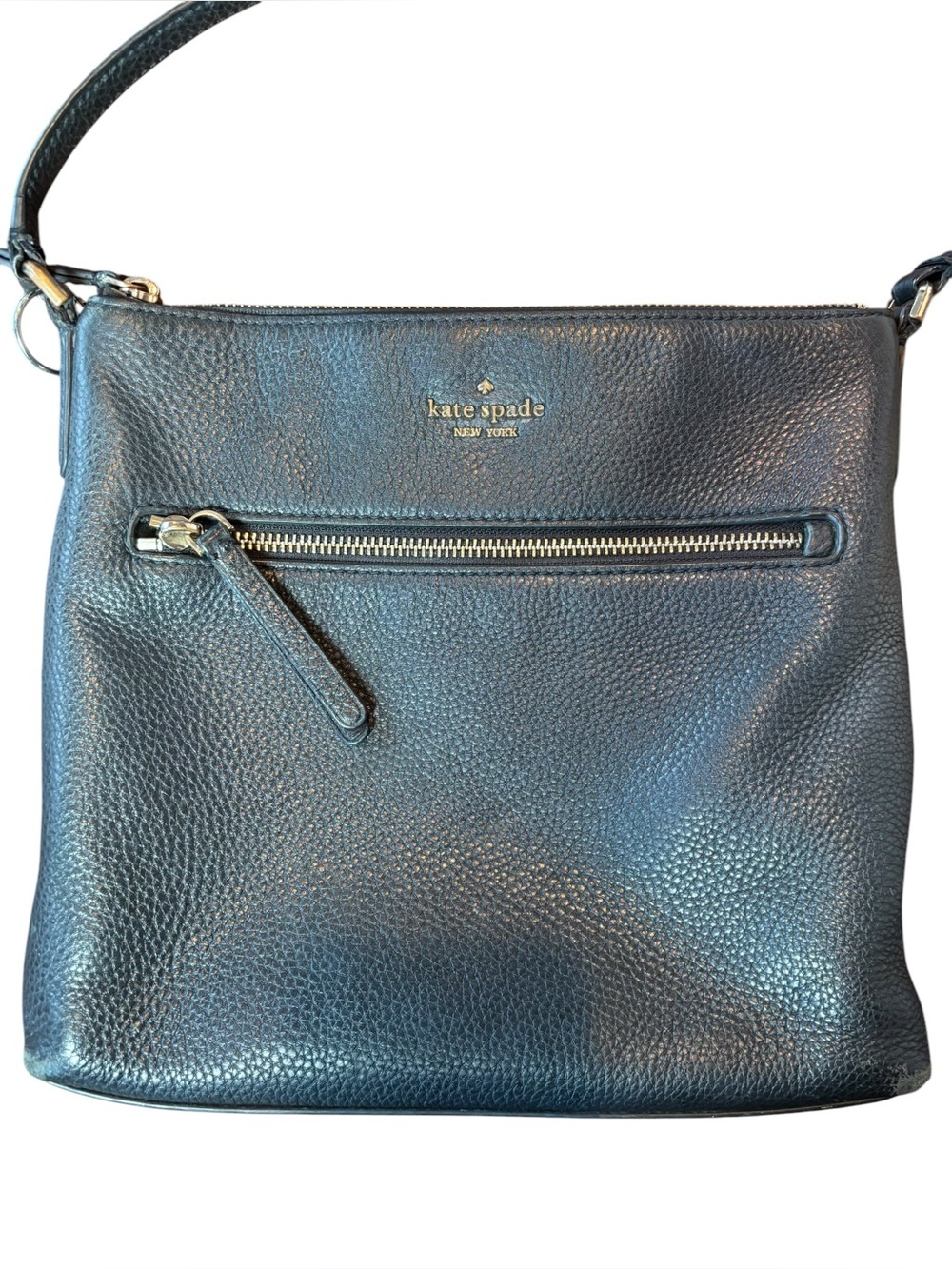 Kate Spade New York Black Pebbled Leather Crossbody Bag